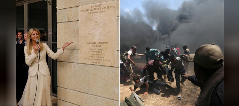 Israel kills over 55 Palestinians in Gaza as US Embassy opens in Jerusalem