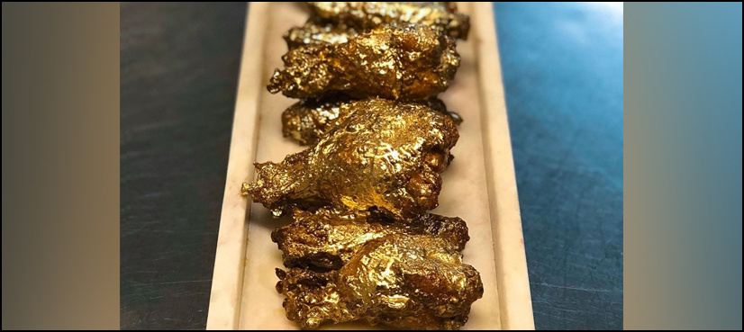 These '24K magical gold chicken wings' are the new wave