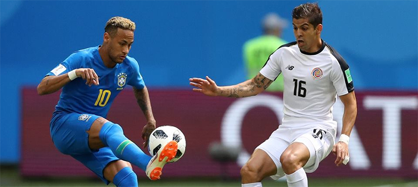 Brazil beat Costa Rica 2-0, edge towards World Cup last 16