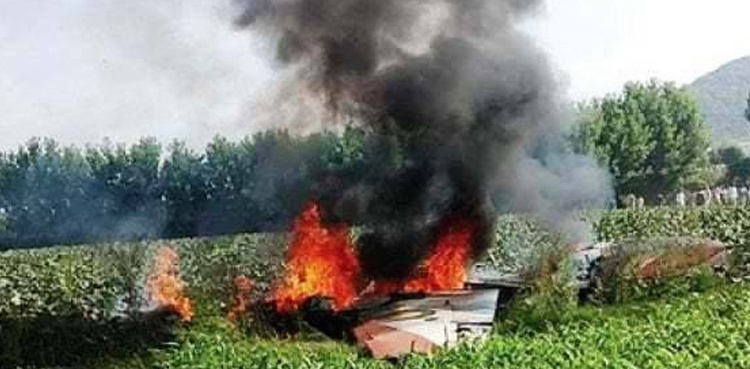 Two pilots killed as PAF aircraft crashes in Peshawar