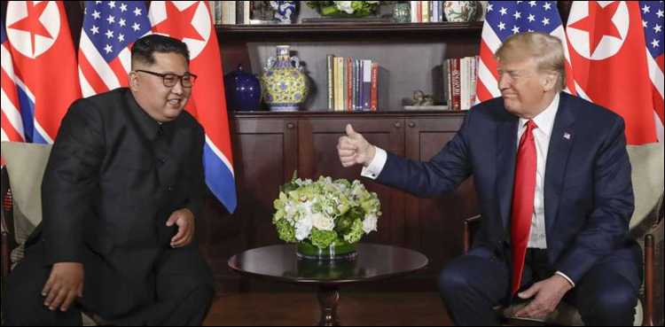 Kim and Trump emerge from Singapore summit with "lot of progress"