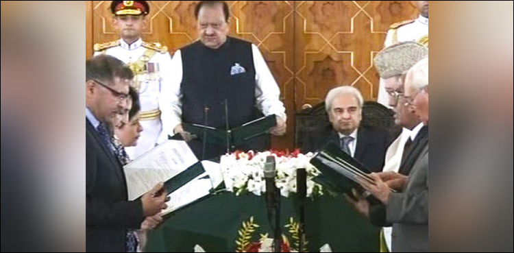 Six-member caretaker Cabinet takes oath
