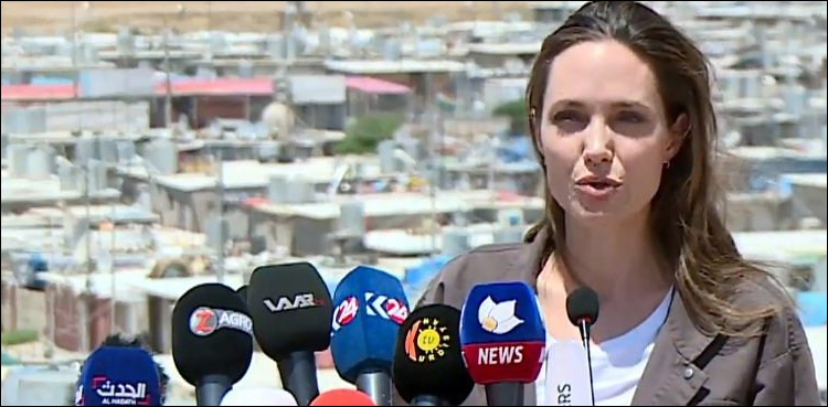 Angelina Jolie meets Syrian refugees in northern Iraq