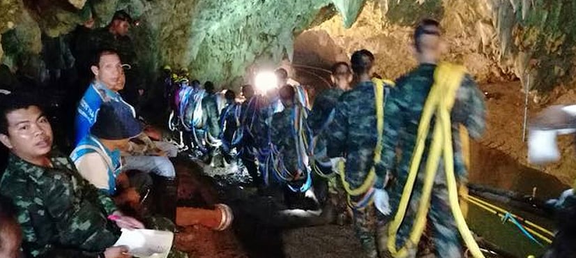 Football team found alive in cave after nine days