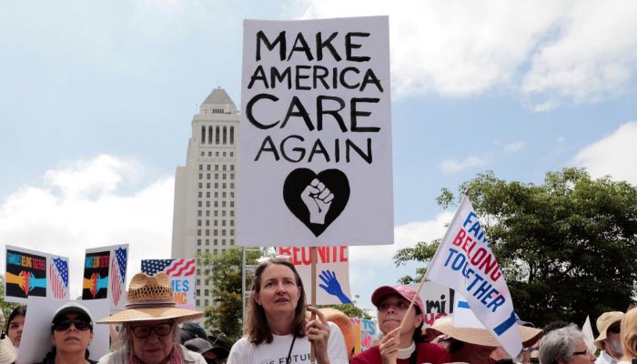 Protesters across US call on Trump to reunite immigrant families