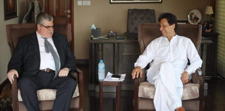 Russian ambassador, Alexey Dedov meets Imran Khan at Bani Gala