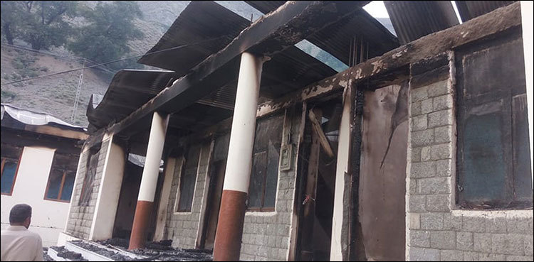 12 schools burnt down in Gilgit Baltistan