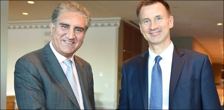 FM Qureshi discusses bilateral ties with British, Omani counterparts