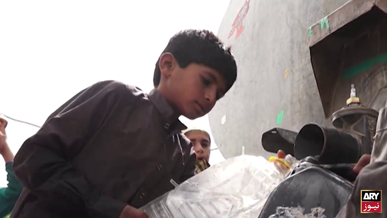 School going Abbas walks a distance of 1 km everyday for water