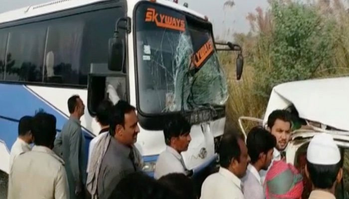 Six students, driver die as bus collides with school van in Sargodha