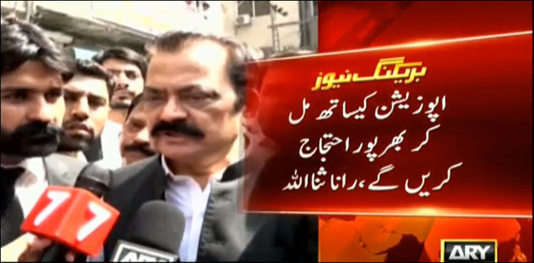 Joint opposition protest against Shehbaz’s arrest soon: Sanaullah