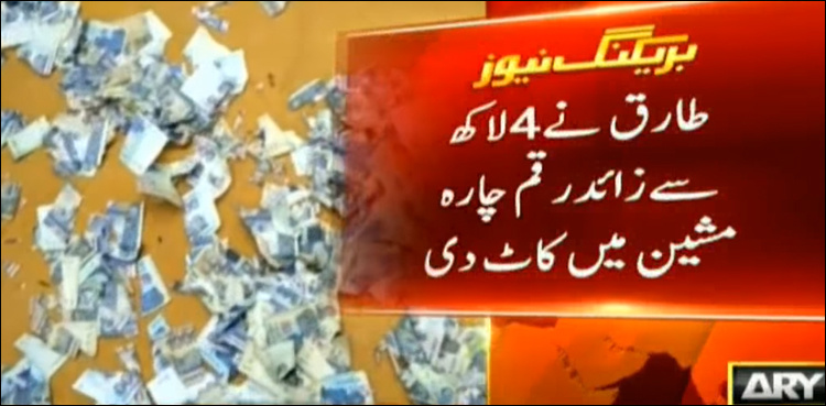 Narowal man shreds his savings of Rs. 400,000 along with the fodder
