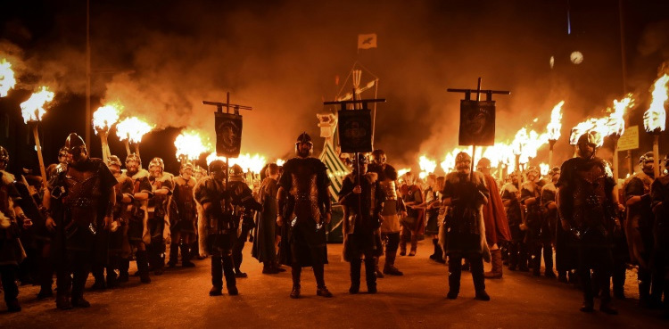 Vikings feast on Scottish island