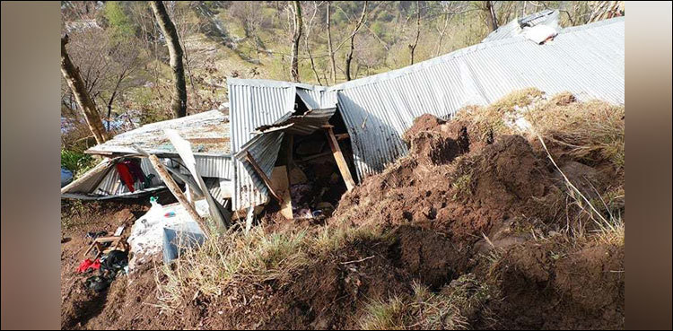 Landsliding in Abbottabad kills three of a family