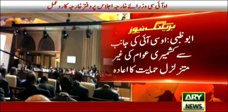 OIC condemns India's state-terrorism in Kashmir, intrusion in Pakistan's airspace