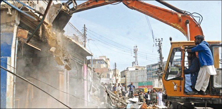 Anti-encroachment drive resumes in Karachi
