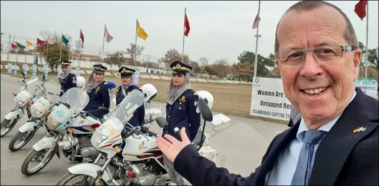 German Ambassador Martin Kobler impressed to see women police officers parade