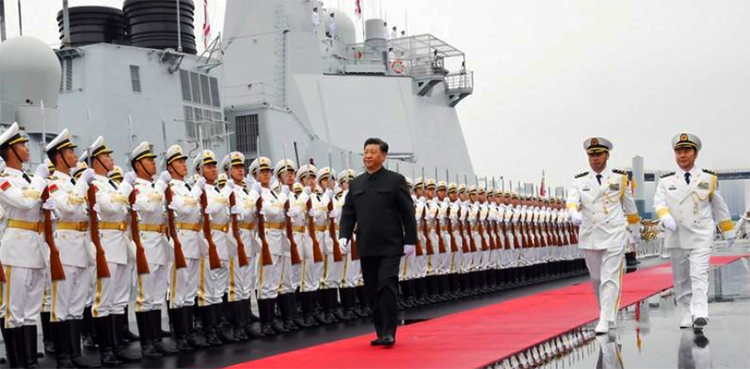 China displays new destroyer to show off military might