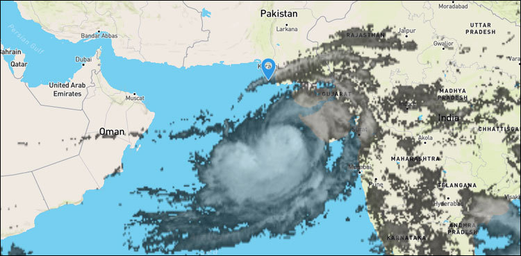 Cyclone Kyarr: High tides submerge 20 villages in Thatta coastal area