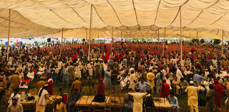 United opposition's power show in Peshawar met with swift resistance from nature