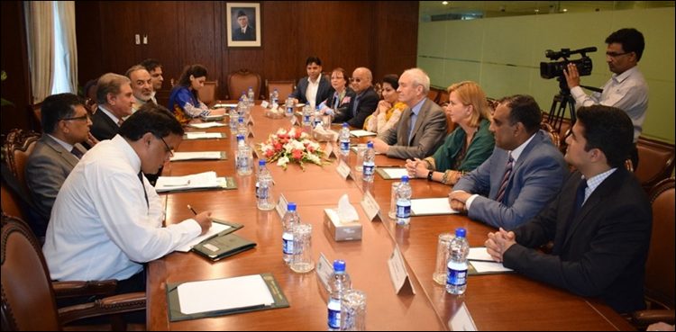 FM discusses Indian atrocities in held Kashmir with European Parliamentarians