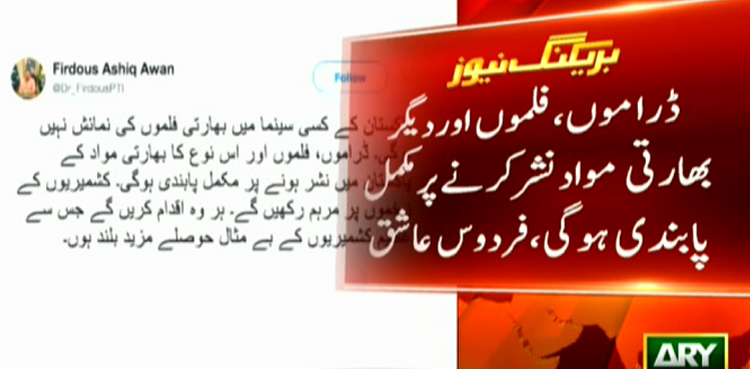 Policy being formulated to ban all sort of Indian content in Pakistan