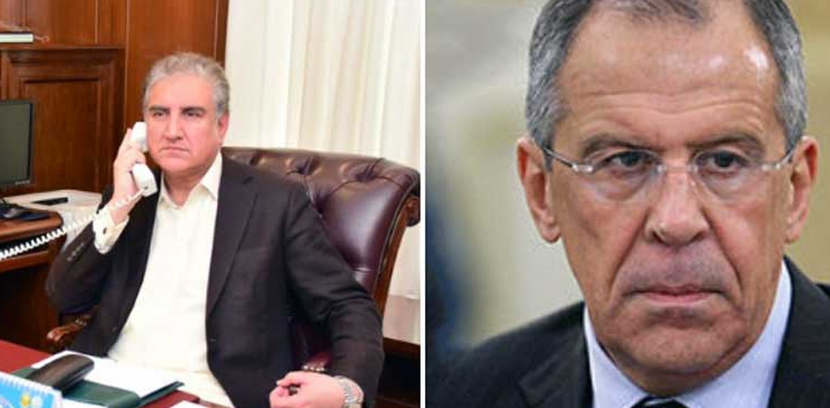 FM Qureshi briefs Russian counterpart on situation of Occupied Kashmir