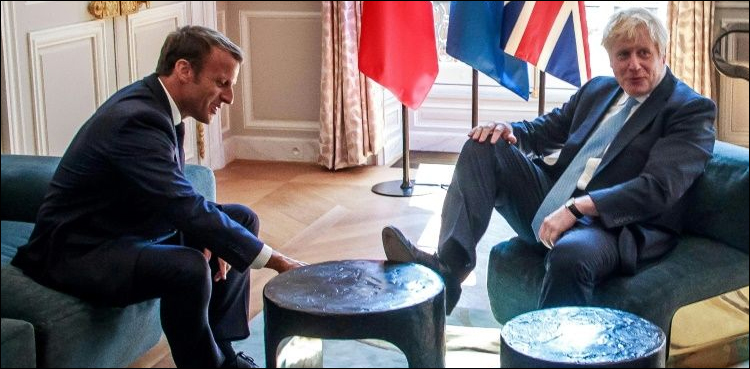 'Sorry!' Johnson puts foot in it at Macron's palace