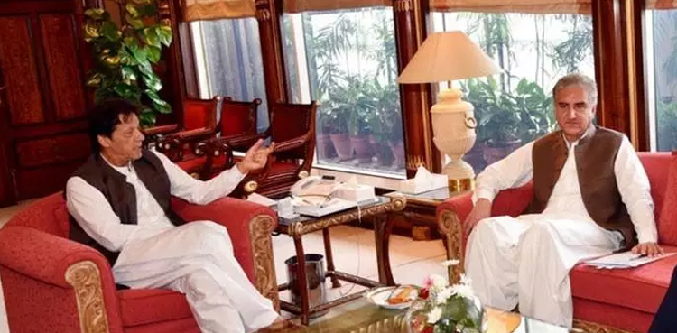 FM Qureshi briefs PM Imran Khan on China visit
