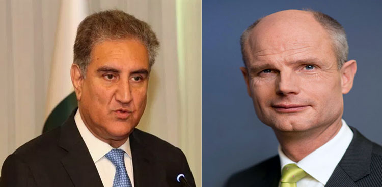 FM Qureshi, Dutch FM discuss situation in Occupied Kashmir