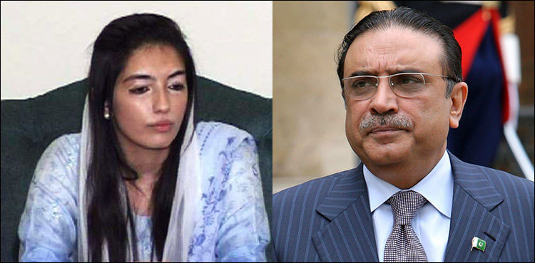 Aseefa Bhutto calls on Zardari to inquire health