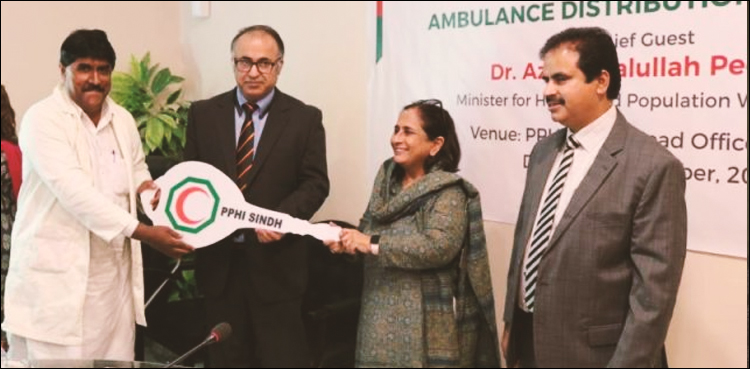 Sindh minister gifts eight ambulances to basic health units