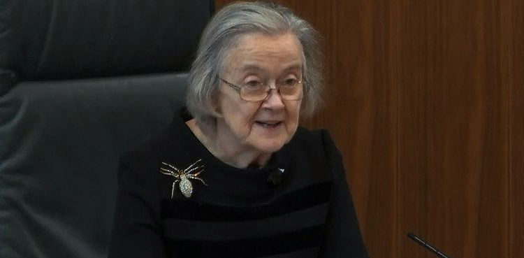UK judge's #spiderbrooch goes viral