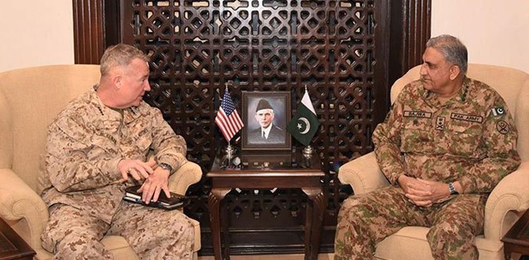 COAS discusses Kashmir, Afghanistan situation with US CENTCOM chief