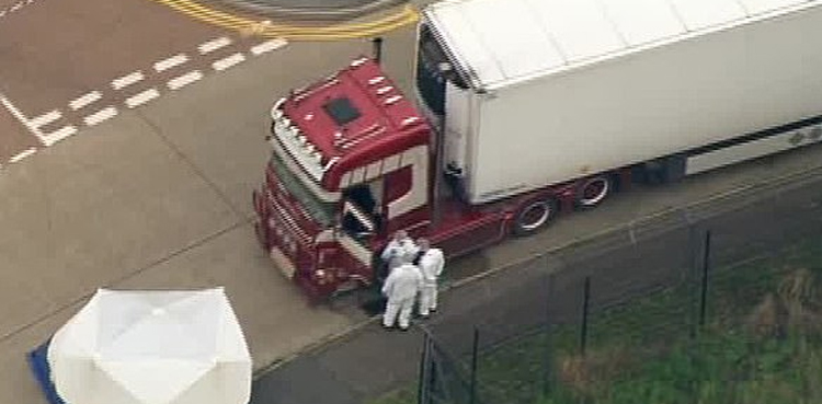 Irish police arrest man over UK truck deaths