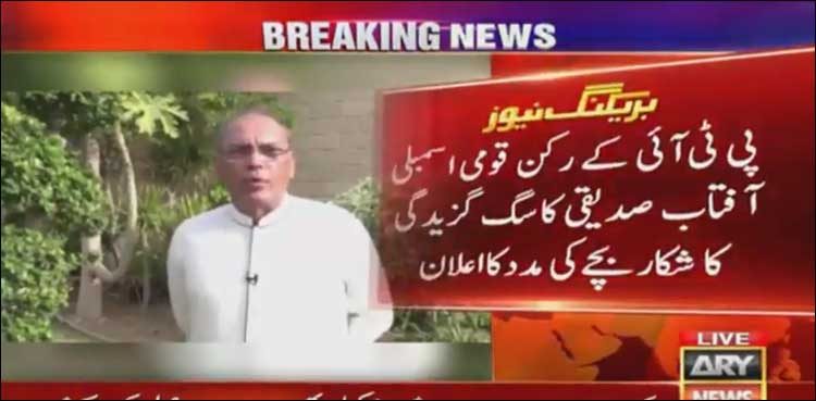 PTI MNA announces medical assistance to minor child bitten by stray dogs
