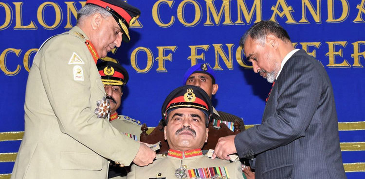 COAS installs LT Gen Moazzam Ejaz as colonel commandant Corps of Engineers