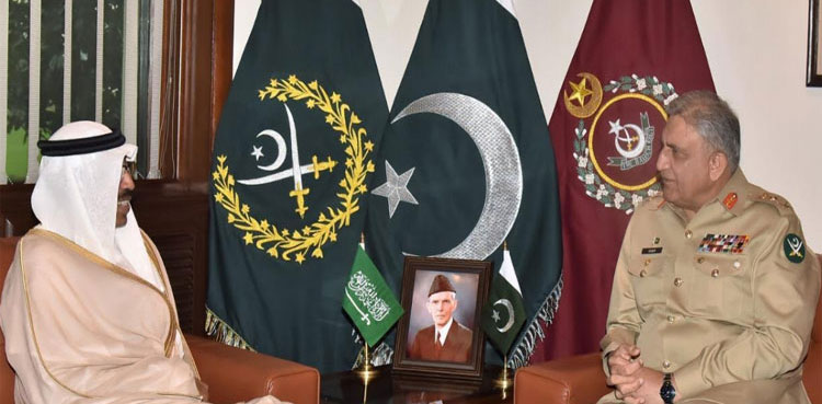 COAS Bajwa, Saudi assistant minister for defence discuss regional security