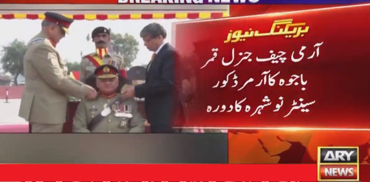 COAS Bajwa installs Lt Gen Sarfraz Sattar as Colonel Commandant Armoured Corps