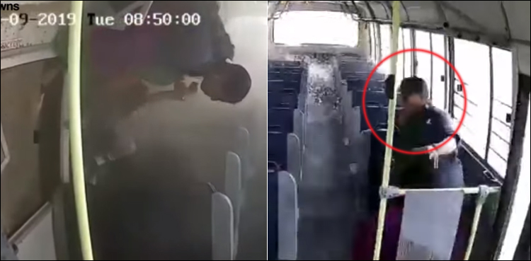 WATCH: School bus crash caught on camera