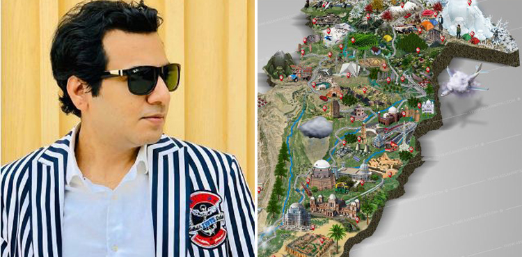 Designer makes tourist attraction map of Pakistan to guide travellers