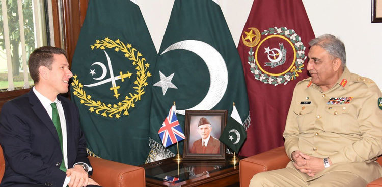 COAS Bajwa, UK high commissioner discuss matters of mutual interest