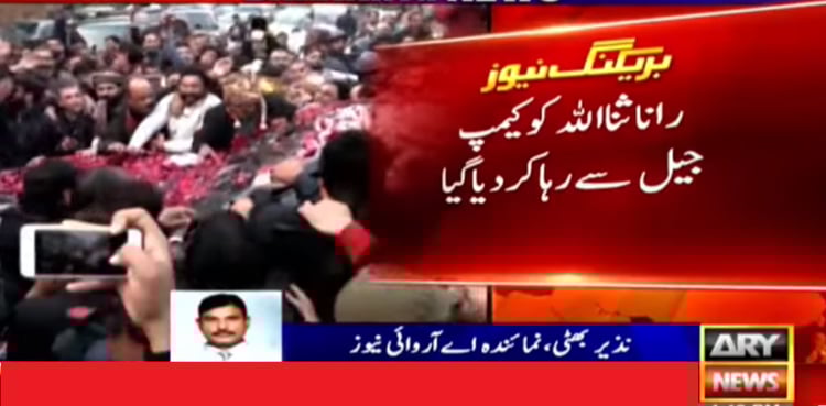 PML-N's Rana Sanaullah released from jail