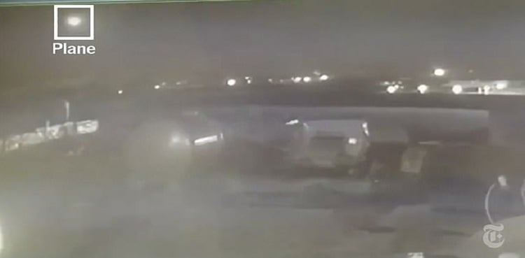 New footage shows the moment Iranian missiles hit Ukrainian airplane