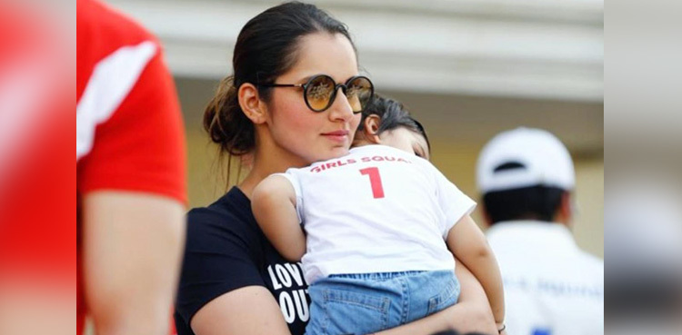 Baby Izhaan cheers on Sania Mirza as she makes winning return to tennis court