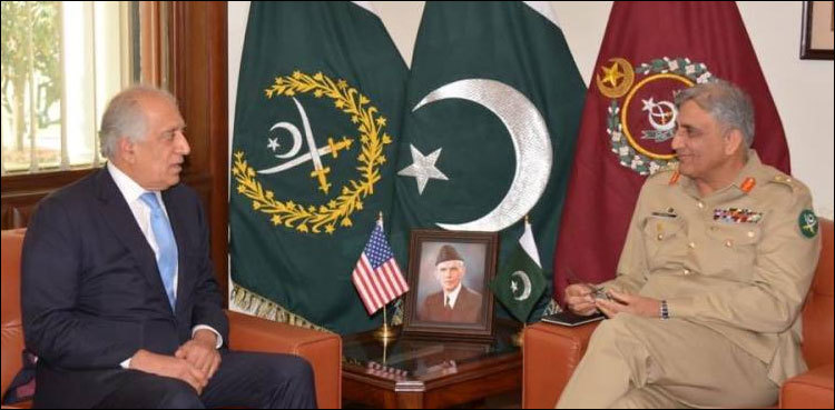 Zalmay Khalilzad calls on COAS, discusses Afghan peace process