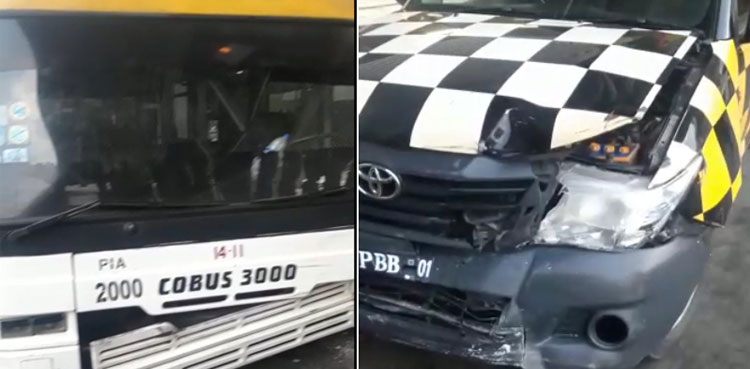 'Follow-me' car collides with shuttle bus at Islamabad airport