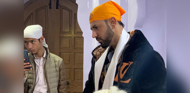 Indian singer Gippy Grewal visits Gurdwara Nankana Sahib in Pakistan