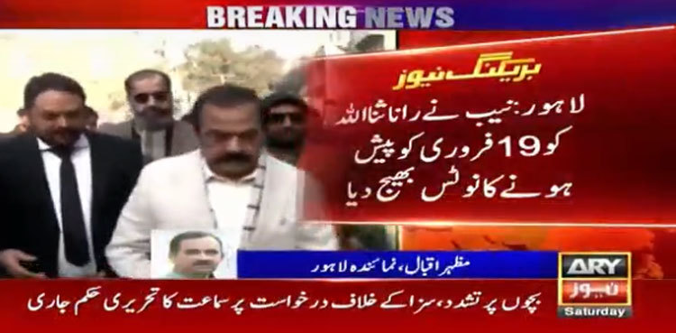 NAB summons Rana Sanaullah on February 19 in assets case