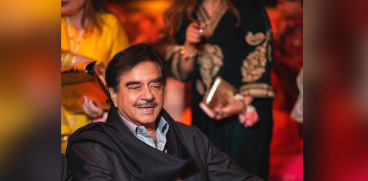 Indian actor Shatrughan Sinha spotted at a wedding in Lahore
